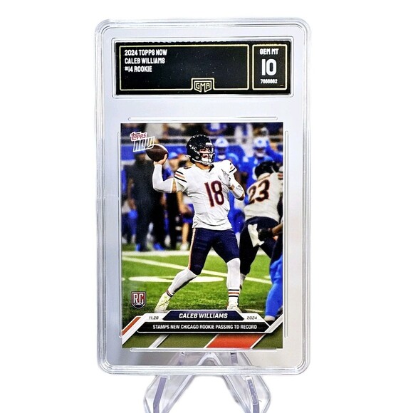 CALEB WILLIAMS TOPPS NOW 2024 RC GEM MINT 10 Stamps Passing Record BEARS #14 - Picture 1 of 4
